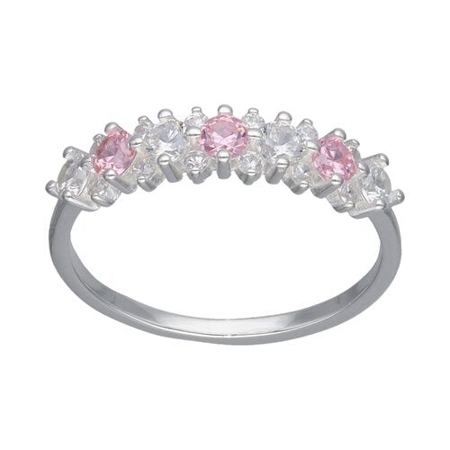 anillo de plata rosa de Francia y circones