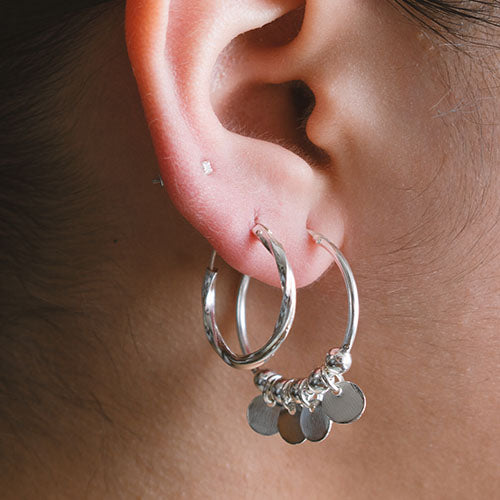Aros Argolla Entorchada en Plata Fina