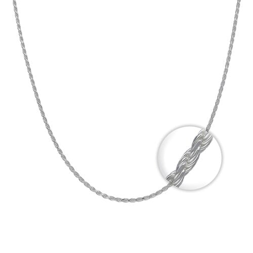 Cadena Turbillón 60cm. Plata