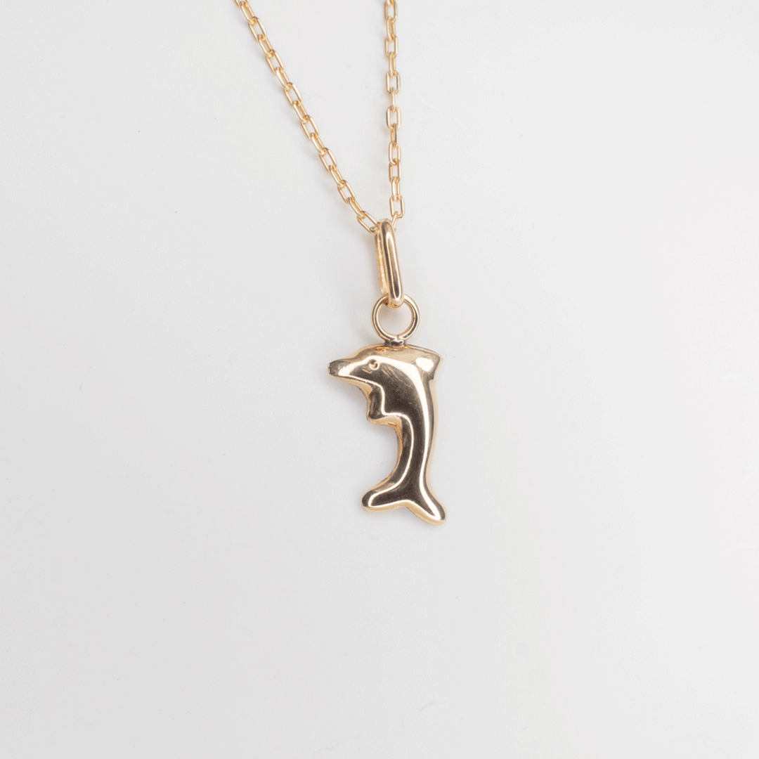 Colgante Delfín en Oro 18k.