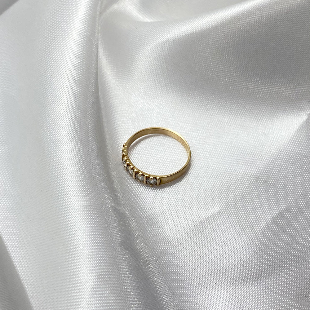 Ring Cintillo and Zircon Gold 18k.