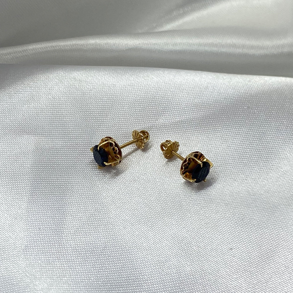 18k Gold Ball Earrings. No.5