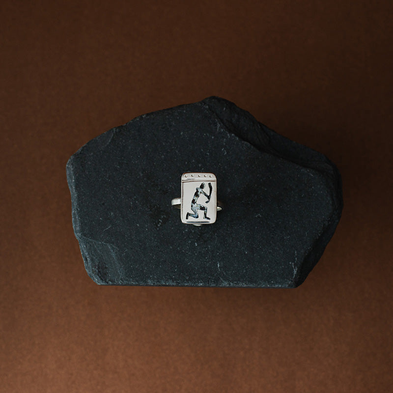 Anillo Selknam en Plata