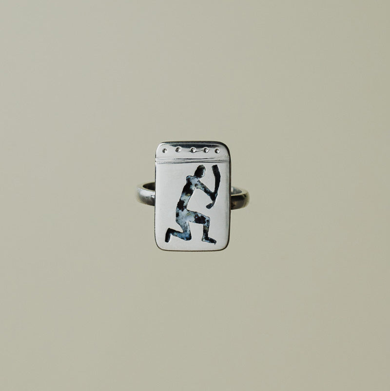 Anillo Selknam en Plata