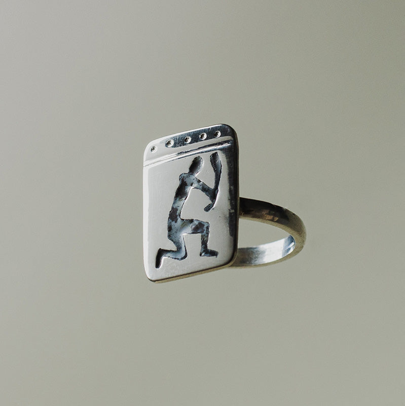 Anillo Selknam en Plata