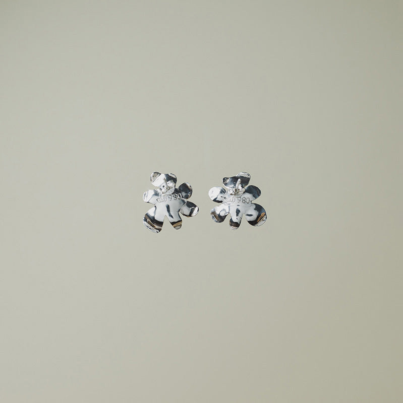 Aros Flor de Calafate en Plata