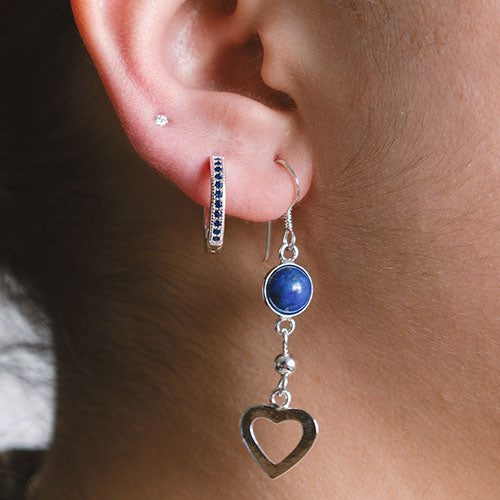 aros de plata con lapislazuli