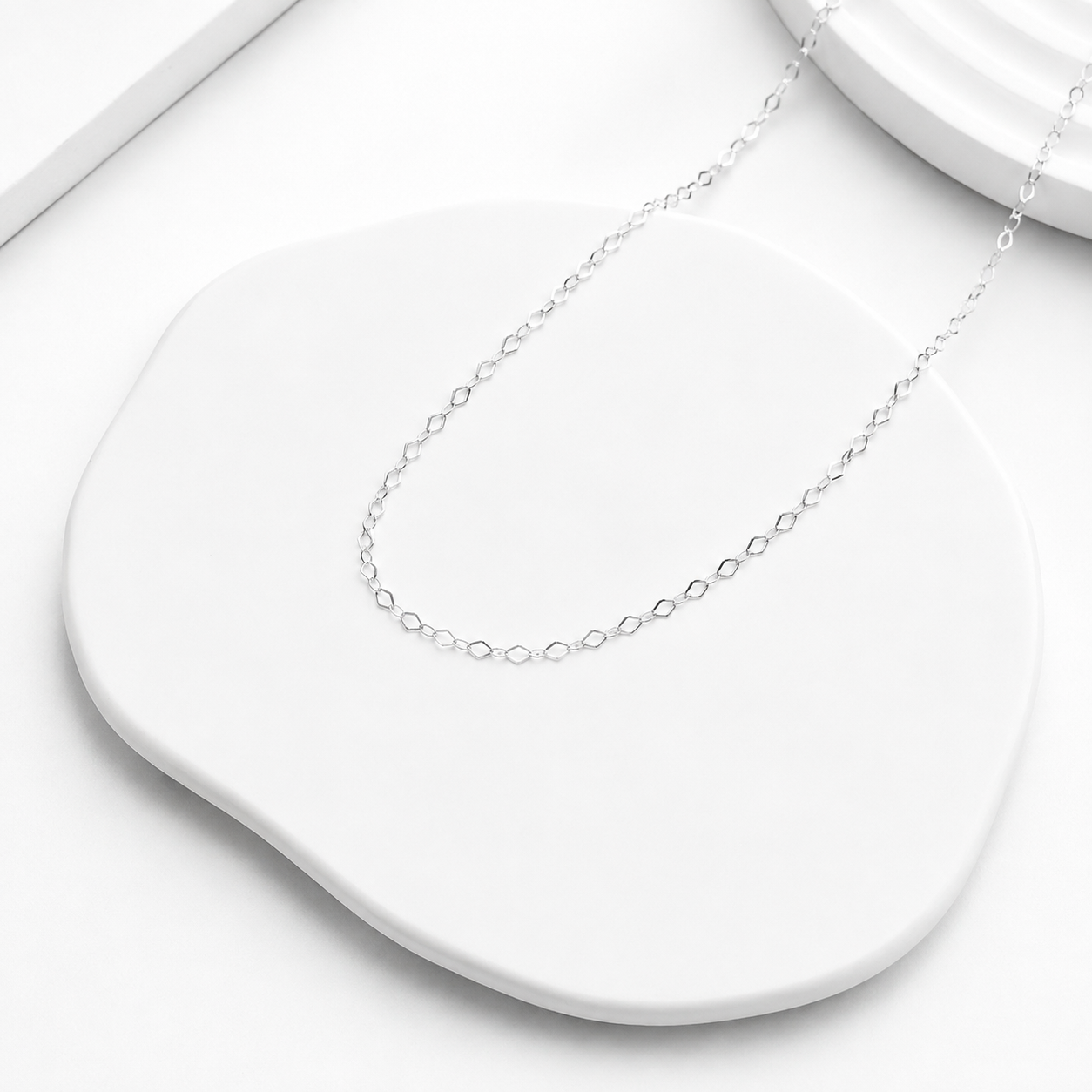 Cadena-MiniRombos-plata-50cm