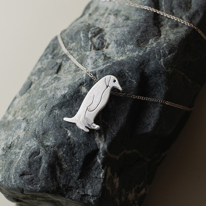 Colgante Pingüino en Plata