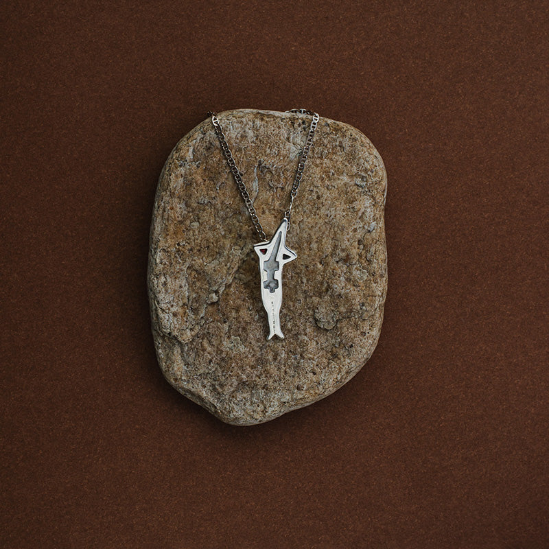 Colgante Selknam Matan en Plata