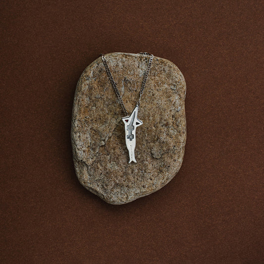 Colgante Selknam Matan en Plata