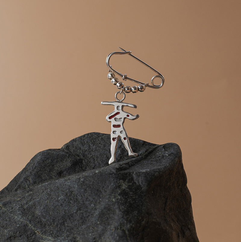Prendedor Selknam Kotaix en Plata