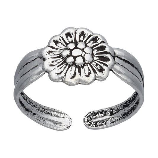 Anillo Midi Flor en Plata