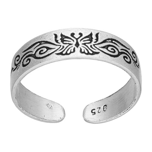 anillo midi modelo mariposa en plata de mujer u hombre unisex