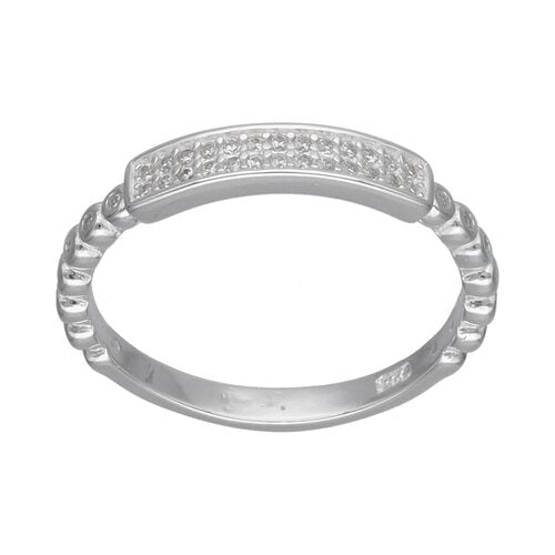 Anillo Rectangular Circones en Plata