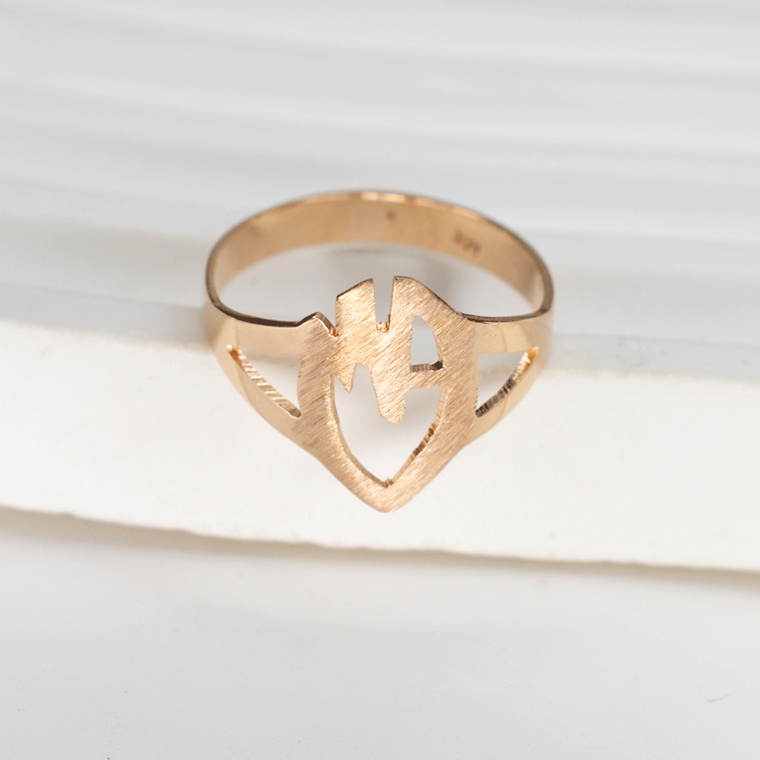 Anillo María Auxiliadora calado en Oro 18k.
