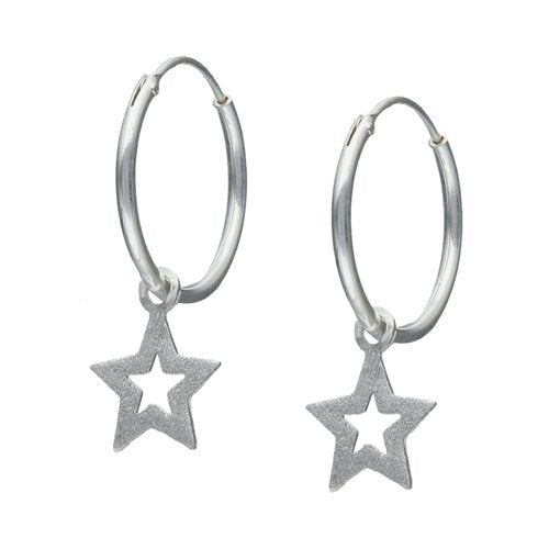 Aros argolla Estrella 16mm. en Plata