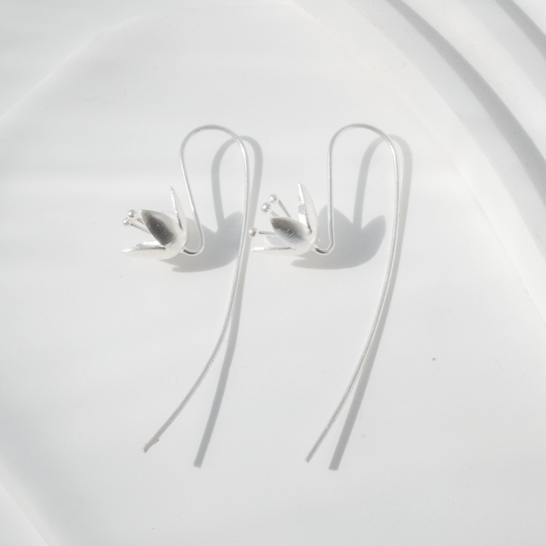 aros jazmin de plata