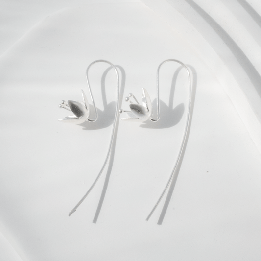 aros jazmin de plata