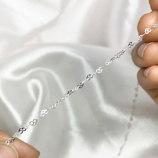 Cadena Corazón  en Plata