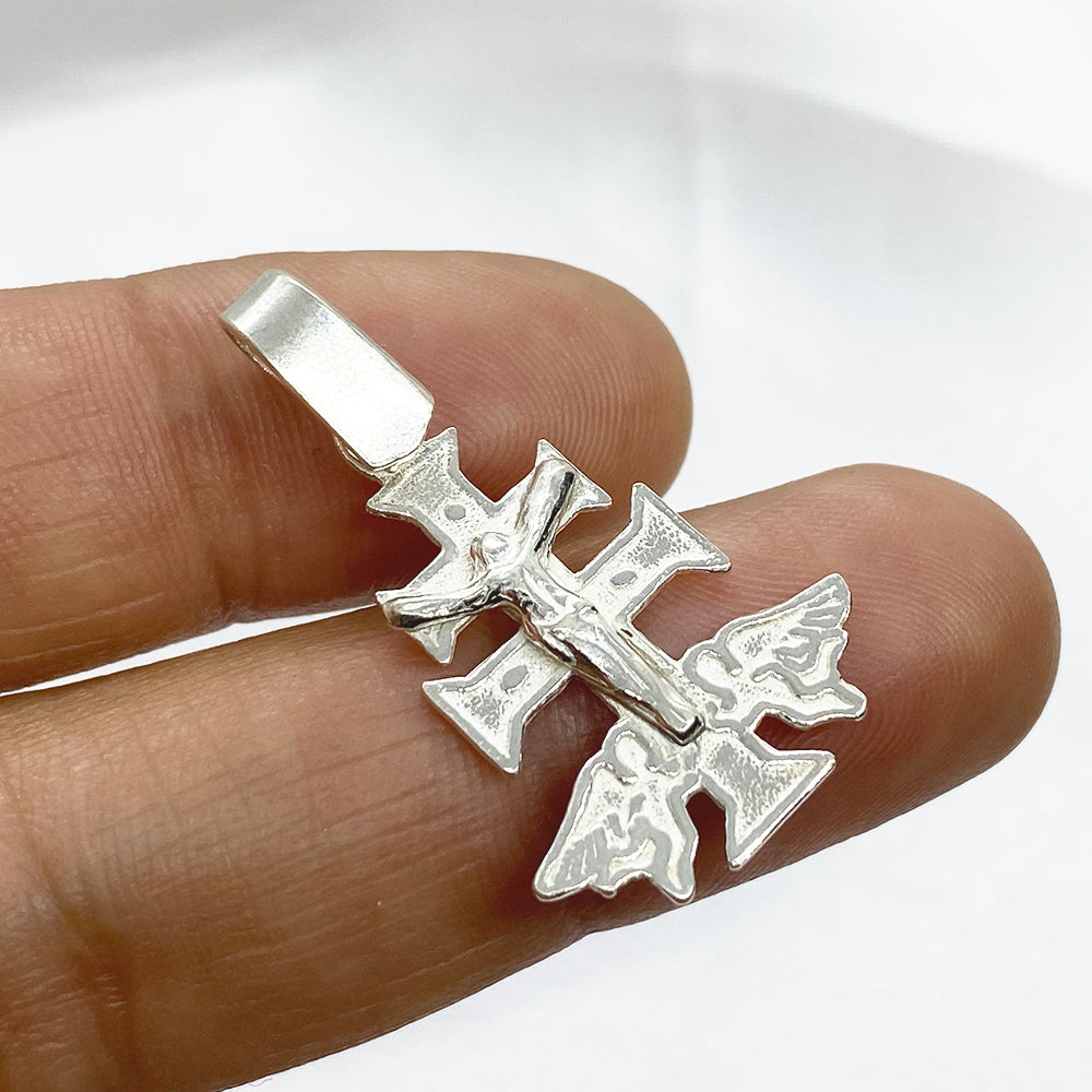 Silver Caravacas Cross Pendant 30mm.