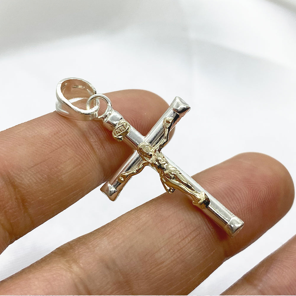 Silver Cross Pendant 43mm.