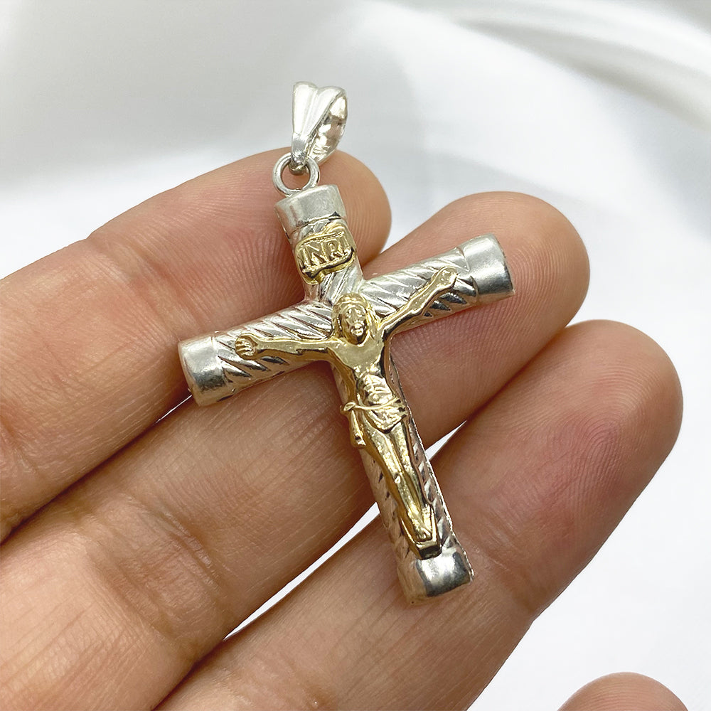 Silver Cross Pendant 45mm.