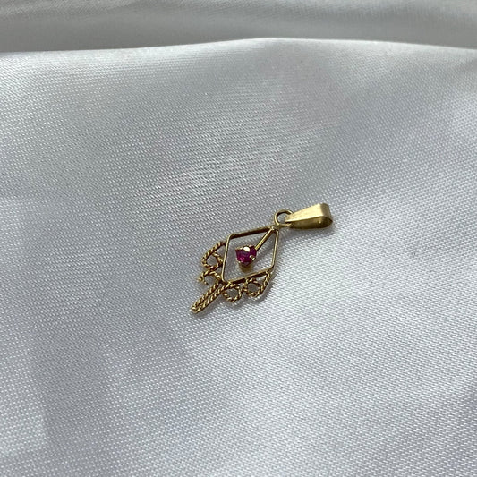 Ruby Filigree Pendant