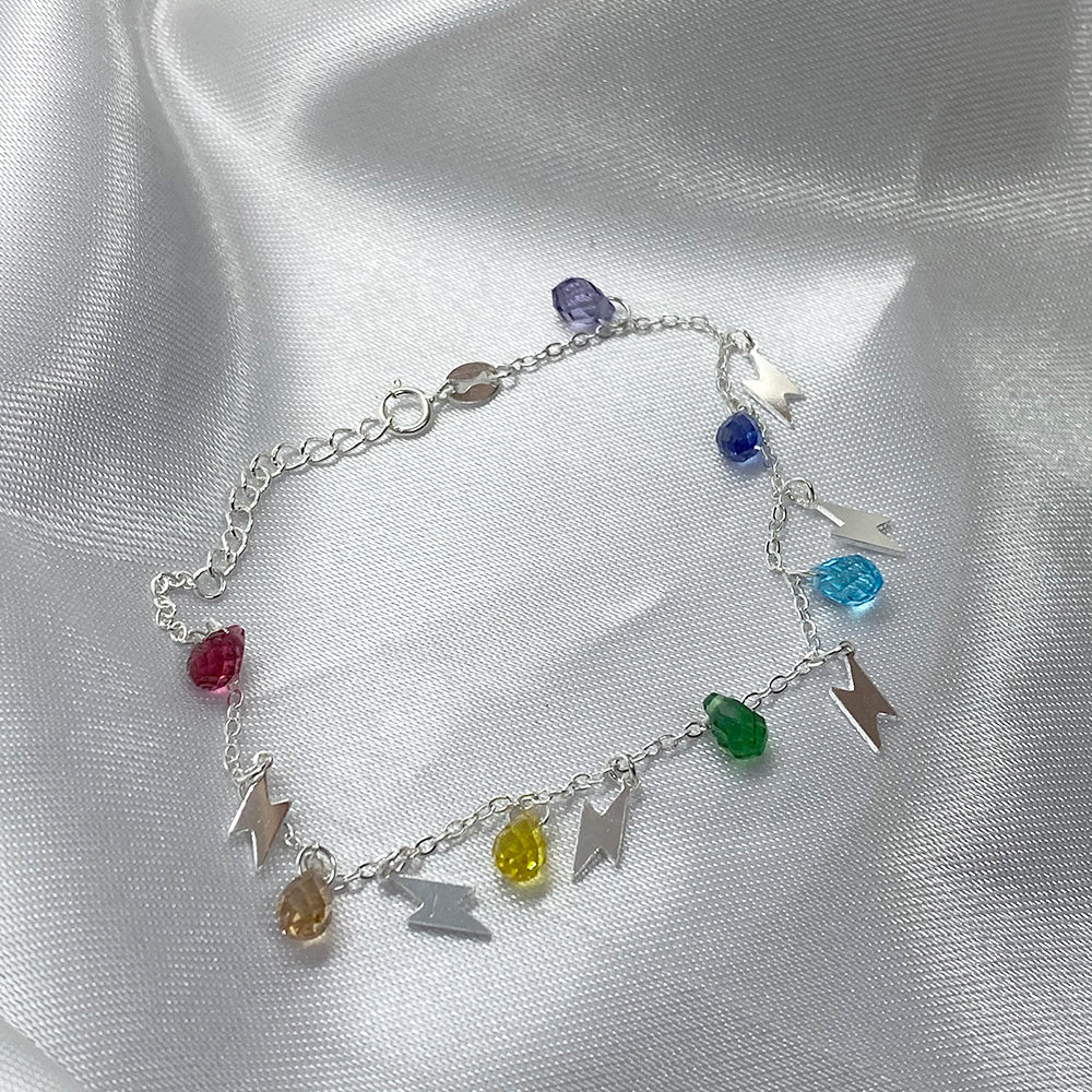 Colorful Rays Bracelet Silver 925